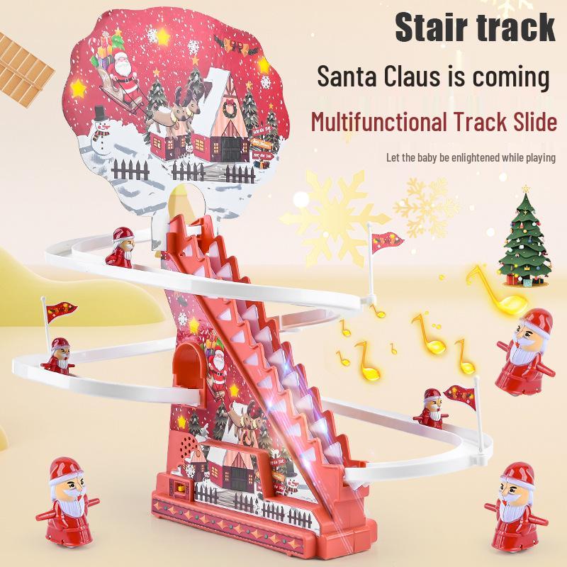 

Детская развивающая игрушка - Автотрек с лестницей для лазания