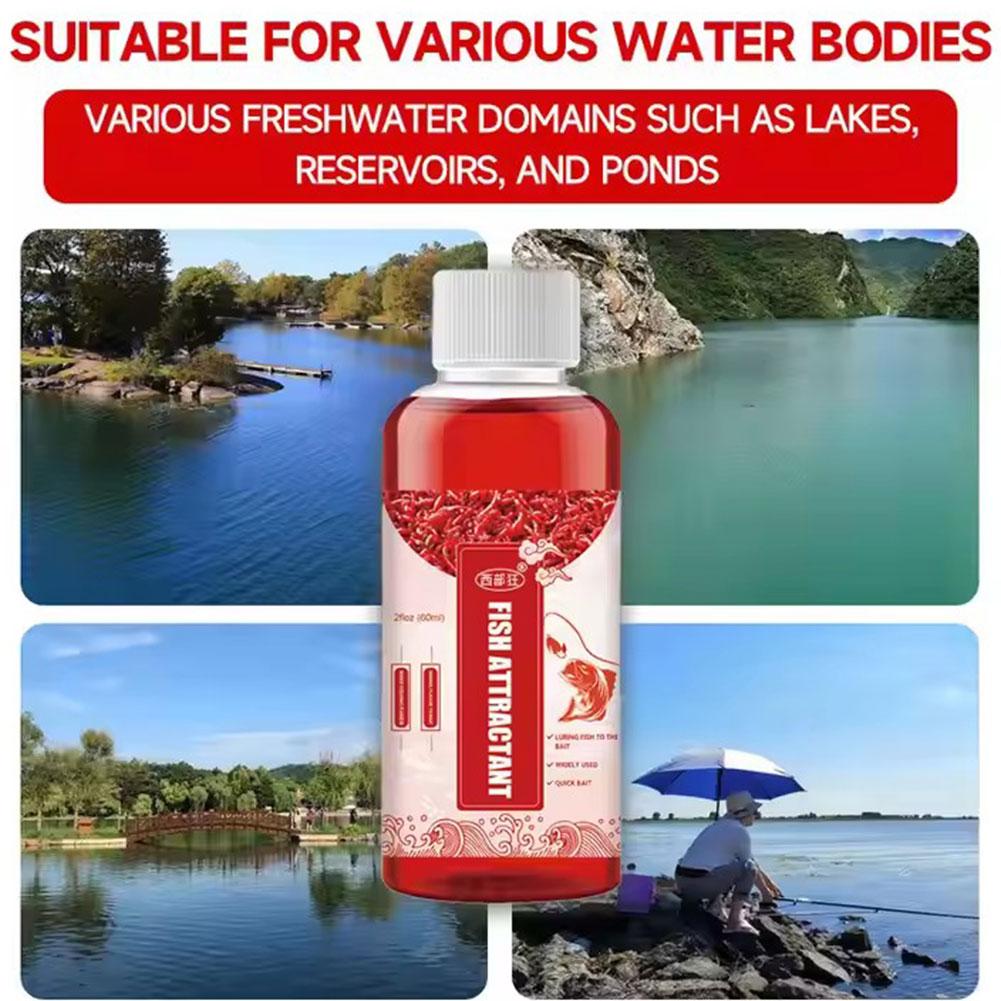 60ML Liquid Blood Worm Scent Fish Attractant Concentrat Fish Bait Additive Permeability Promote Appetite For Trout Cod Carp Bass