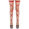 Damen Sexy Strümpfe Punk Goth Ausgeschnitten Bandage Nylonstrümpfe Pole Dance Sexy Unterwäsche Weiblich Sexy Dessous Beinharnisch