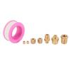 9Pcs Durable Metal Material Oil Pressure Gauge Tubing  Instrument Pipeline Installation