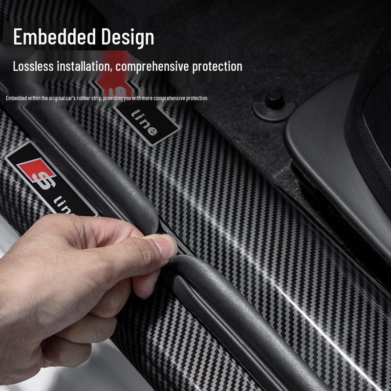 Carbon Fiber Texture Door Sill & Trunk Protector for IM LS6/LS7/L6 - 25 Models Compatible