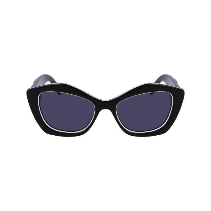 Lunettes de Soleil - KARL LAGERFELD - KL6127S - Aviator - Noir/Blanc - Protection 3