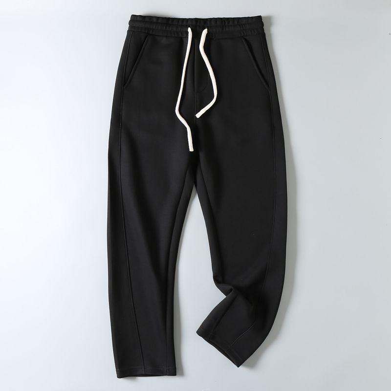 Designer-Style Export Original Cargo Pants, American-Style Lyocell Tencel Cotton Blend, Loose Straight-Leg Casual Sweatpants for Men Black XL