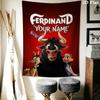 Nástěnná tapiserie se jménem Ferdinand Estetické závěsné na zeď Potiskovaná látková přikrývka Dekorativní tapiserie pro ložnici obývací pokoj Domácí dekorace