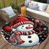 1pc Soft, Absorbent & Non-Slip Cute Snowman Round Rug, Perfect for Entryway, Living Room, Bedroom Decor, Machine Washable Flannel Memory Foa