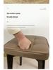 Solid Wood Upholstered Dining Chair - Modern Minimalist Stackable Stool for Living Room or Desk