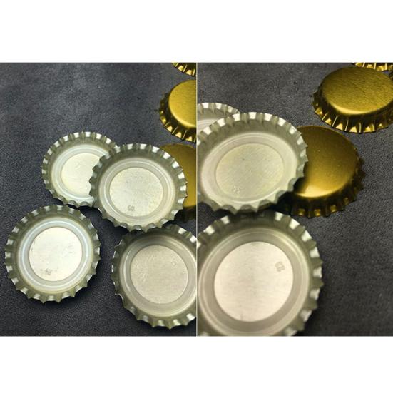 100Pcs Tampas de Garrafa Brilhantes À Prova de Vazamentos Folha de Flandres Mini Tampas de Coroa de Vinho Branco para Casa