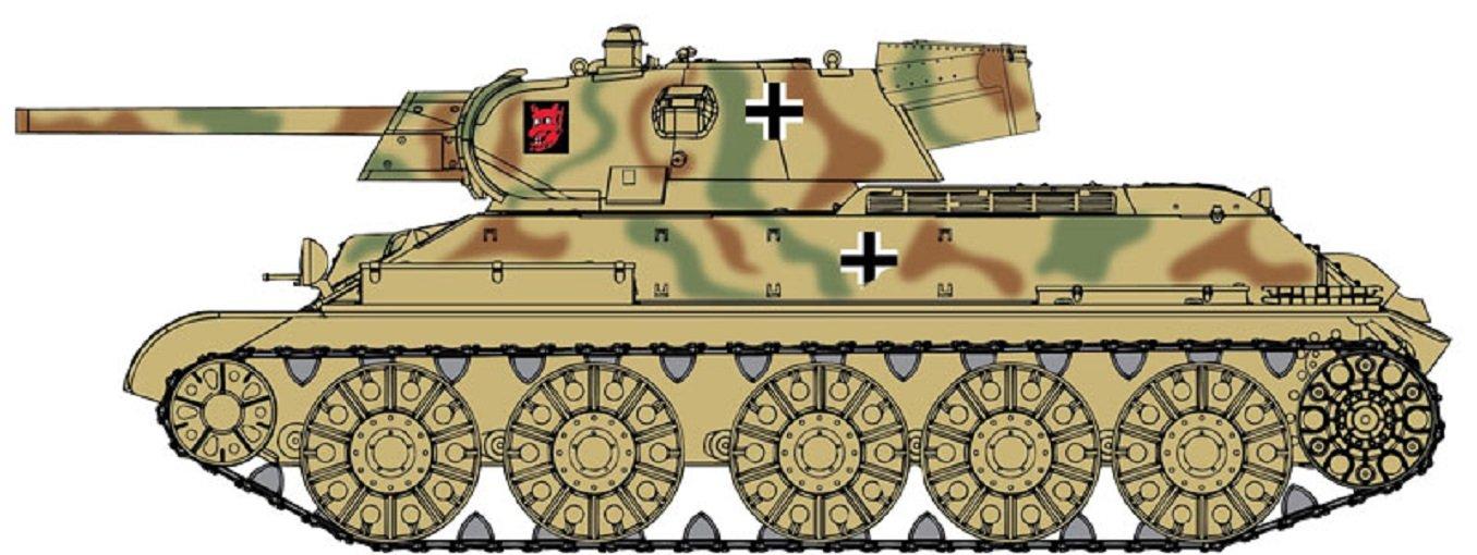 

Platz WWII German Army Captured Tank 747 1942 Late Production Type Plastic Model 1/35 T-34 (R)STZ Mod.