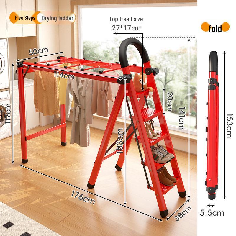 

Складана драбина подвійного призначення: Вуглецева сталь, Протиковзкий, Для приміщень/вулиці, А-подібна рама, Телескопічний