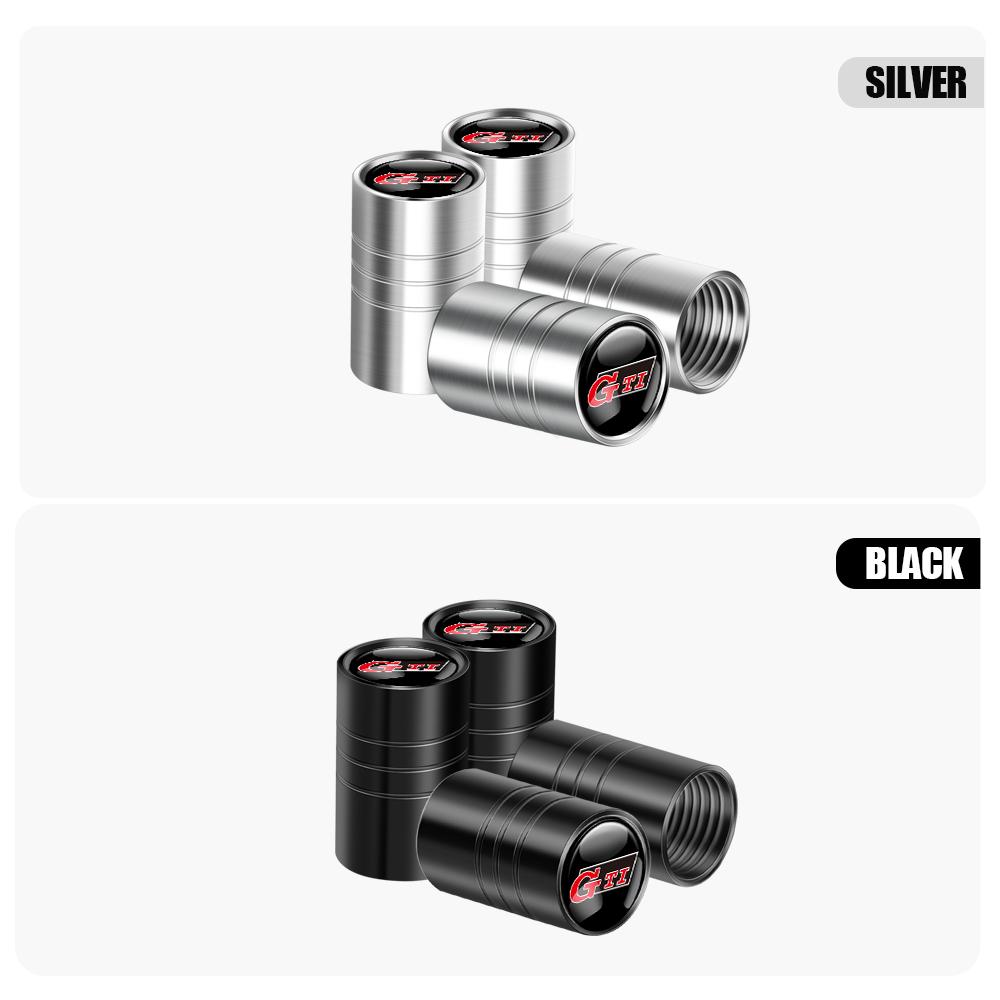 4PCS 3D Metal Car Wheel Tires Valve Caps Tyre Dust Cover For Volkswagen Polo Sharan Golf Scirocco Touran Touareg VW GIT Tcross BA5