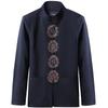 Casual Tang Dynasty Daddy Loose Comfortable Jacket Ethnic Clothing Cotton Long Sleeve Embroidery