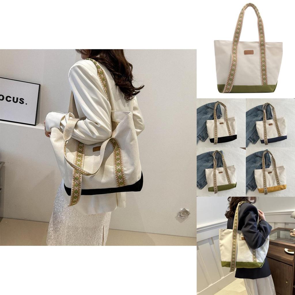 Stylish Canvas Tote Bag For Women Large Capacity Perfect For Students Everyday Use