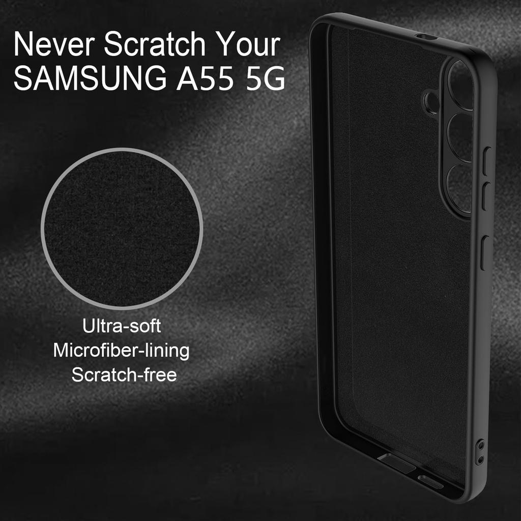 Noble Fashion Solid Colour Shockproof Protective Liquid Silicone Case For Samsung Galaxy A55 5G