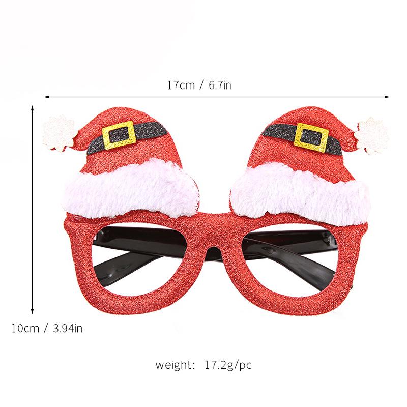 Cartoon Christmas Glasses - Festive Dress-Up Props for Kids & Adults
