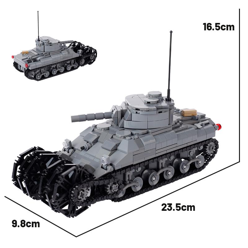 MOC WW2 Military War Vehicle Building Blocks Army Soldier US Spitfire Tank Armored Vehicle BF109 Fighter Jet Prison Cage Toys