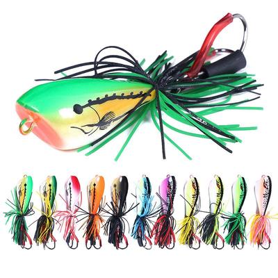 Artificial Frog Fishing Lure Double Hook Top Water Floating Pike Bait Fishing Lure 90mm