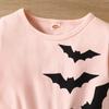 European and American Halloween Cosplay Batwing Mesh Dress for Girls - Autumn Long-Sleeve Style