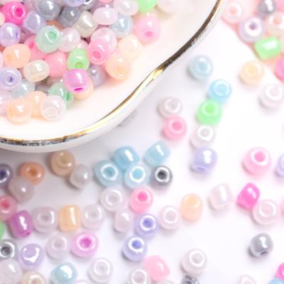 Cream Color Handmade About600Pcs Czech Glass Candy Jewelry Makin Seed Beads Round Hole Bead DIY Beads  Home