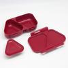 OSK Onigirazu Rice Ball Case (Red, 450ml, with Side Dish Container), Microwave-Safe, Antibacterial, Cute, Stylish, Biomass-Based, Eco-Friendly, Perfec