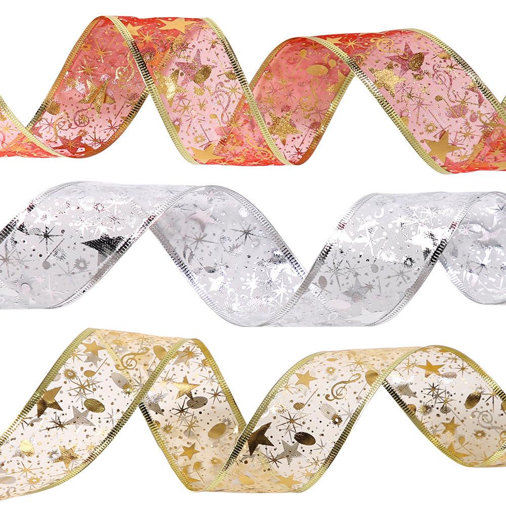 Led Elegant Warm Christmas Ribbon Lights With Glittering Double Layer Design For Holiday Cheer