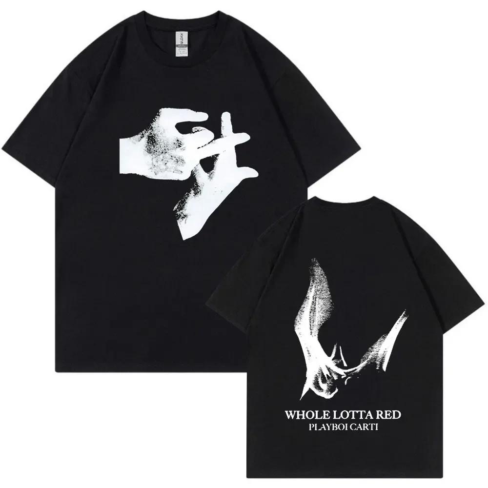 Rapper Playboi Carti Antagonist Tour Tshirt 2023 Concert Fans T Shirt Unisexs Fashion Hip Hop Short Sleeve Oversized Tshirts Bla