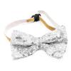 Pet Neck Bow Sequins Decor Accessories Adjustable Pet Dogs Cats Bow-knot Collar with Bell for Festival