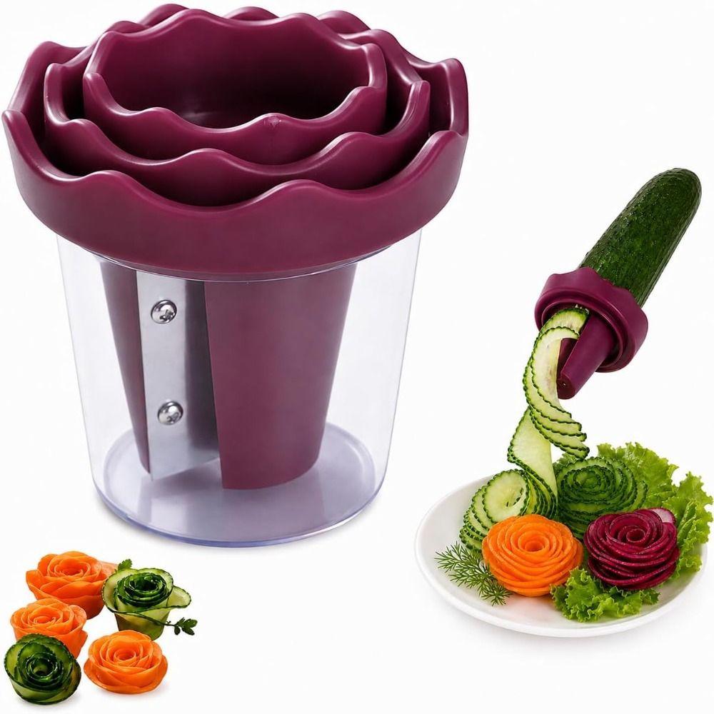 Upgraded Design Rose Flower Carving Tool Manual Operation Fruit Slicer  Vegetable Garnish