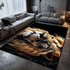 Luxury Lion Pattern Area Rug Animal Art Home Decor Carpet Soft Non-slip Floor Protector Mat for Living Room Bedroom