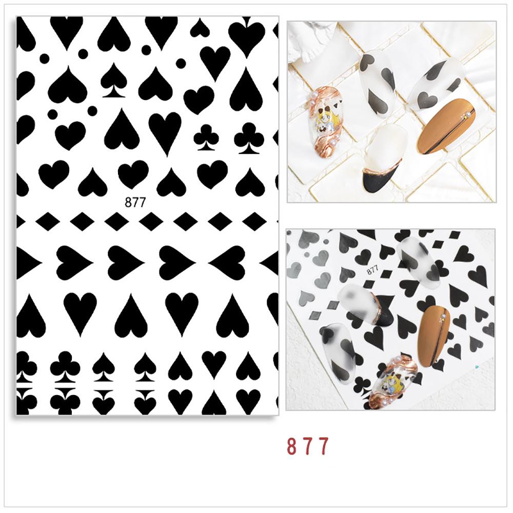 Design Cow Manicure DIY Nail Art Cow Print Nails Sticker Self-Adhesive Decal 3D Irregular Spots
