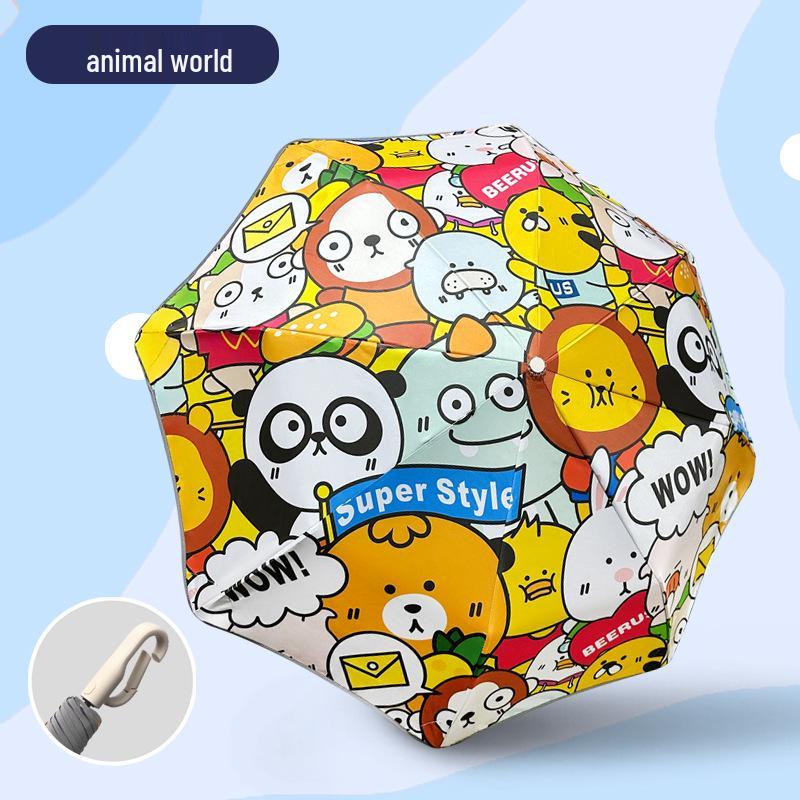 Bezpečný automatický deštník pro děti - Proti propíchnutí, zaoblené rohy pro školáky a školačky