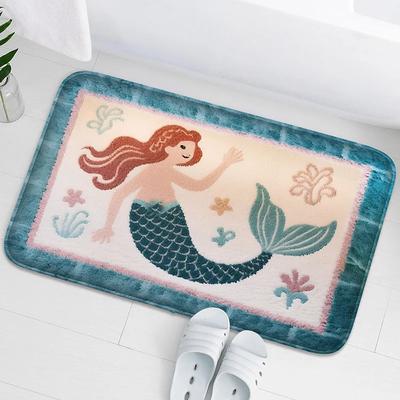 Schildkröte Badezimmer Anti-Rutsch-Bodenmatte Haushalt Saugfähige Fußmatte Matte Badezimmer Kleiner Teppich Weich und Bequem Heimdekoration