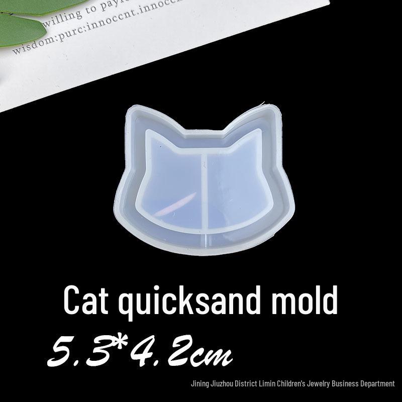 DIY Cat Paw & Heart Keychain Molds - UV Resin Quicksand Jewelry Kit