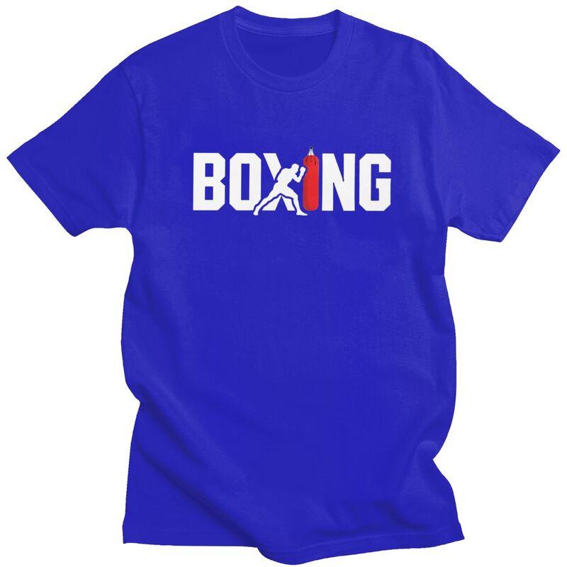Boxing T Shirt Men Women Short Sleeve Boxers Marital Arts Tshirt Streetwear Casual Graphic Tee Pure Cotton Slim Fit Clothing