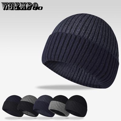 Cappello Lavorato a Maglia Inverno Nuovo Cappello Lavorato a Maglia Caldo da Uomo e da Donna Cappello con Bordo Arrotolato Cappello a Cupola da Esterno Cappello Pullover
