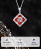 S925 Sterling Silver Korean Moissanite Four-Leaf Clover Necklace - Light Luxury National Style for Ladies
