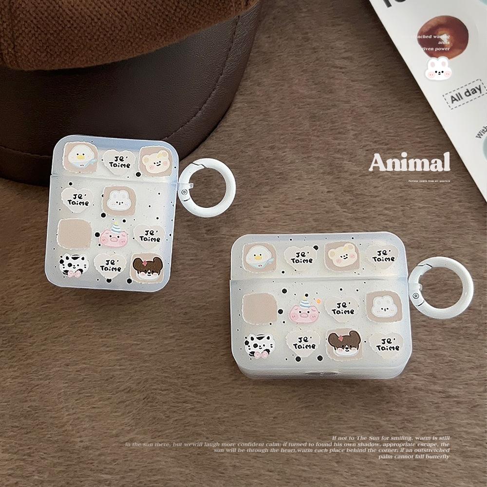 Cute little animal applies to Apple AirPods Pro 2 protective case 1/2 Bluetooth headset case 3rd generation silicone Korean style