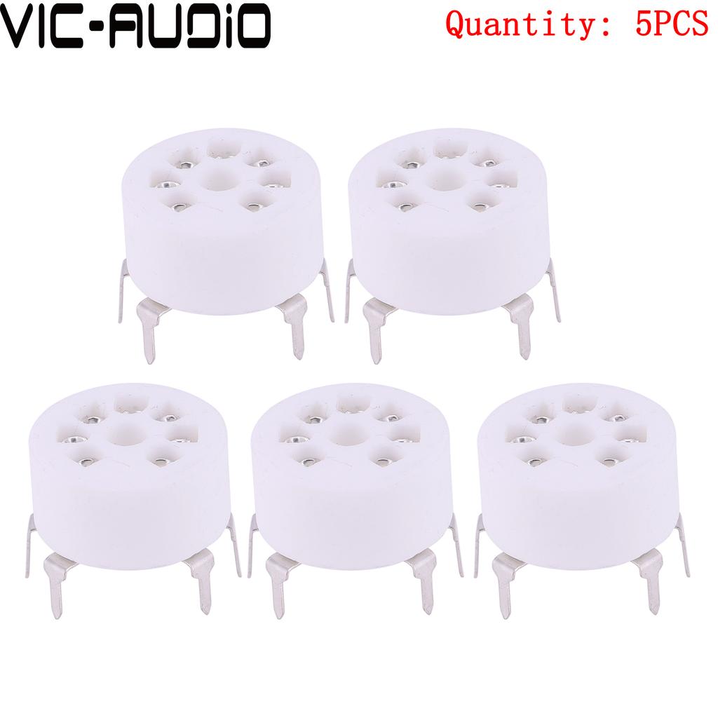 Ceramic 7PIN Tube Socket GZC7-Y-B PCB Board For EC92 6J1 6J4 6J5 6A2 6H2 1A2 6Z4 6X4 Vacuum Tube Amplifier Audio DIYGood product