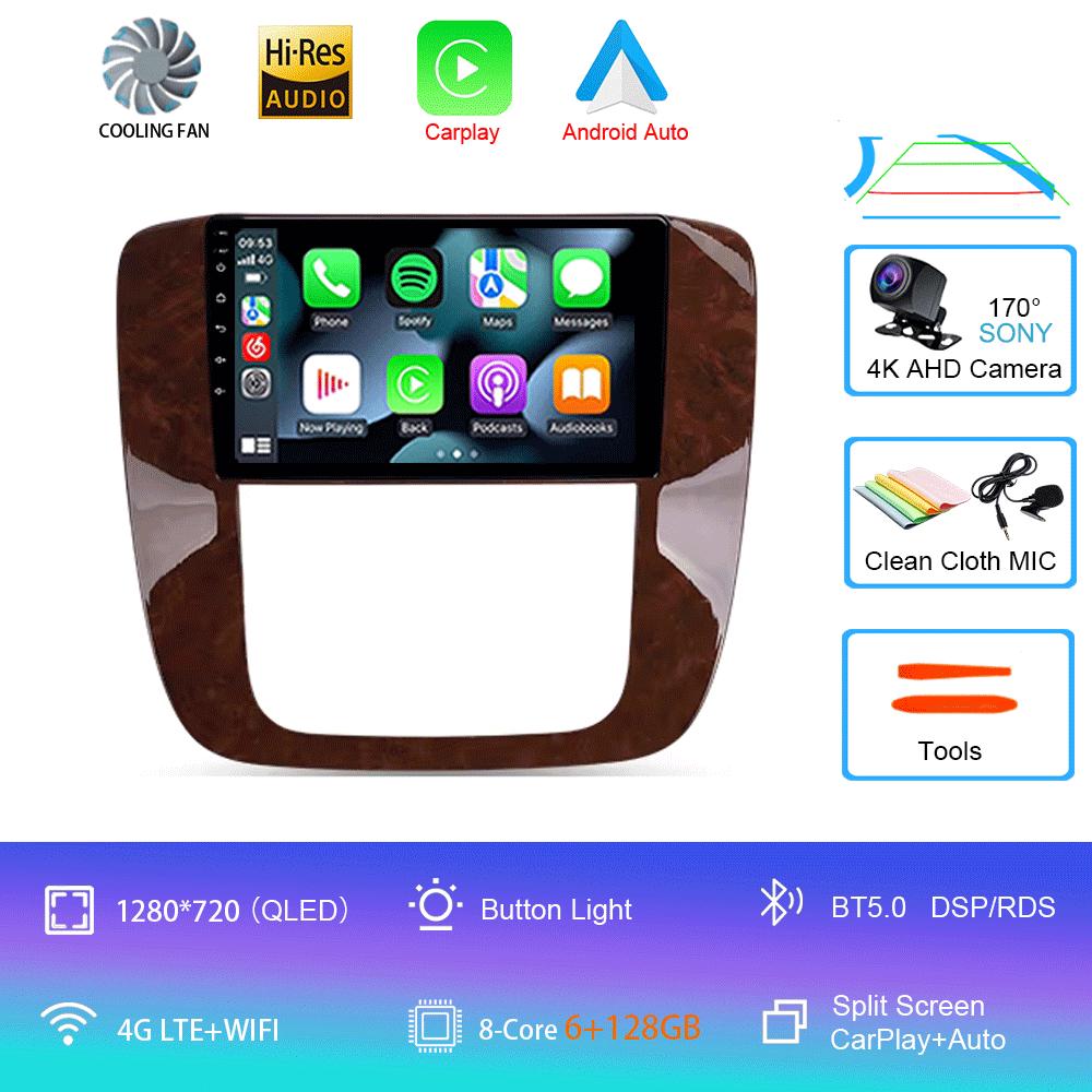 Car Radio Android 14 Carplay Auto Multimedia Player For GMC Yukon Chevrolet Tahoe Suburban 2008 - 2012 E53 X5 M5 2din Autoradio