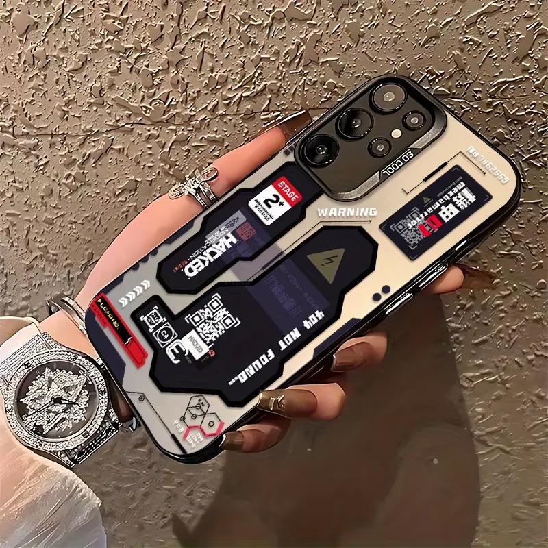 

Luxury Hacker Creative Mecha Phone Case For Samsung Galaxy A14 A15 S21 S22 S23 S24 5G FE Plus Ultra A25 A35 A52 A53 A54 A55 5G Galaxy S23 Ultra