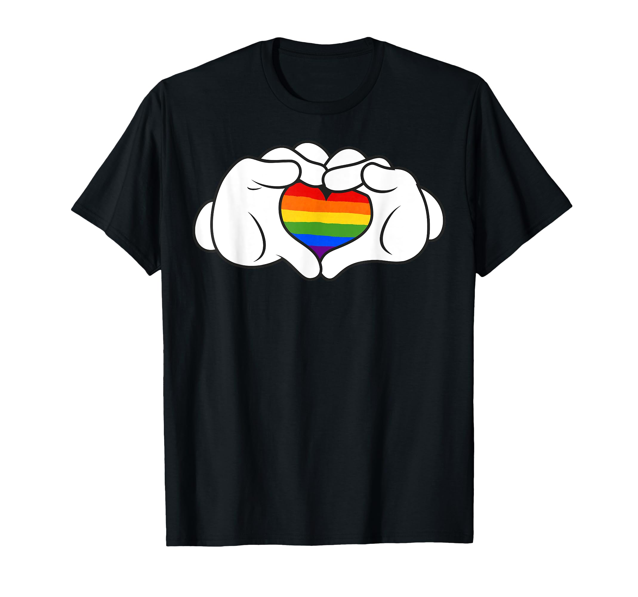 

Disney Mickey Friends Mickey Glove Rainbow Heart & T-Shirt чорний