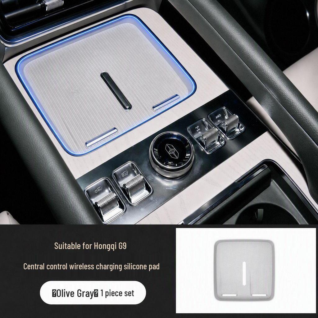 Hongqi G9 Non-Slip Silicone Mat for Center Console Wireless Charging Pad