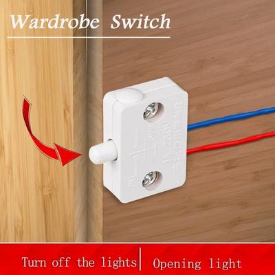 1 set Interruttore Automatico a Ripristino Automatico Domestico Luce Armadio Porta Controllo Guardaroba