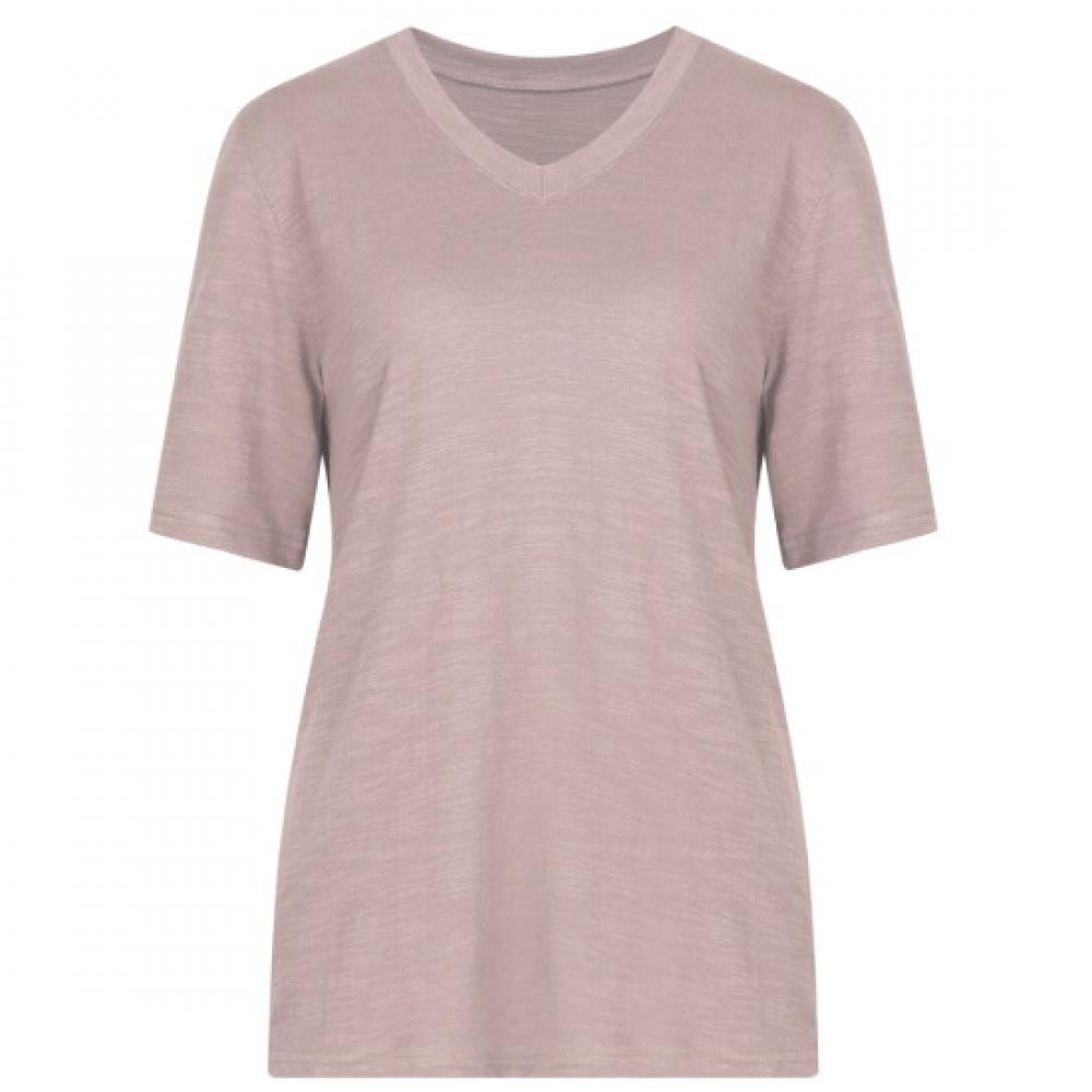 Shop Women Slub CoTTon V Neck ShorT sleeVe T shirT Dai Wsh 0520