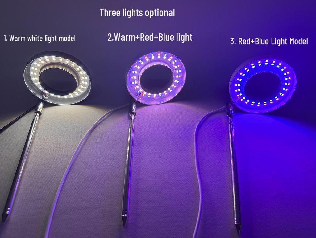 LED Telescopic Plant Growth Lamp: Angel Ring Full Spectrum Red & Blue Light for Succulents & Flowers
