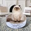 Pet Round Scratcher Bowl Corrugated Paper Cat Sleeping Nest Toys Marble Type