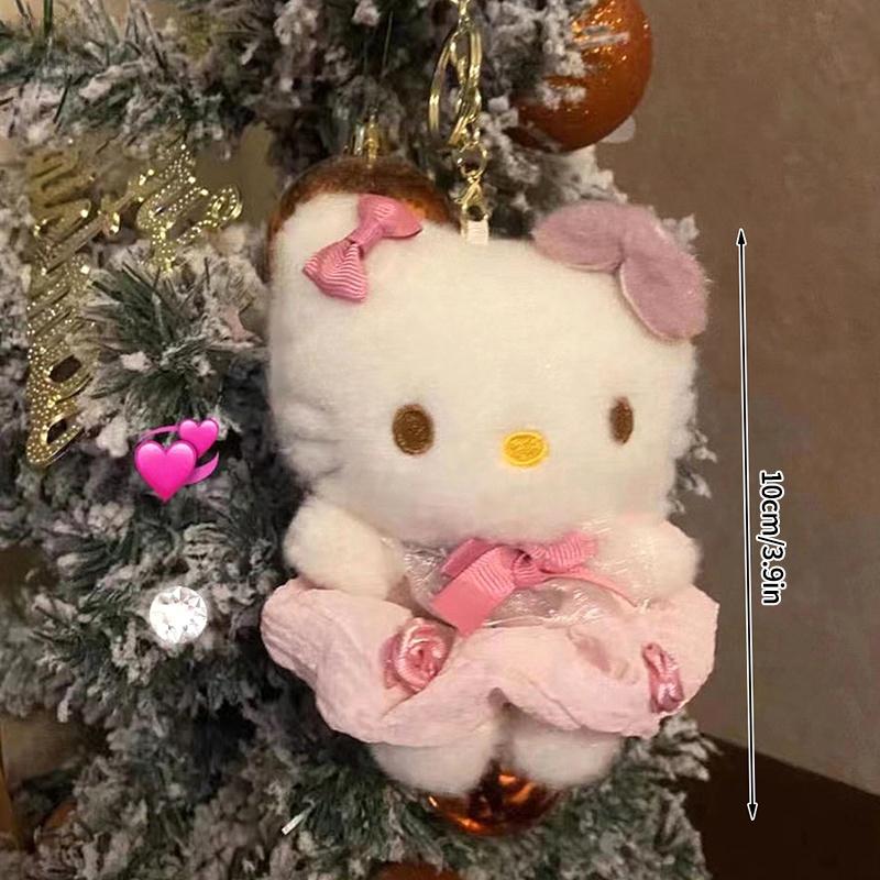 

Keychain Scarf Kitty Dress Up Girl Birthday Present Angel Shaped Kitty Cat Pendant Car Decoration Xmas Present
