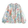 Jnleaog Spring New Arrival Women's Clothing Fashion Style French Fashion Design Print Poplin Shirt 2581185