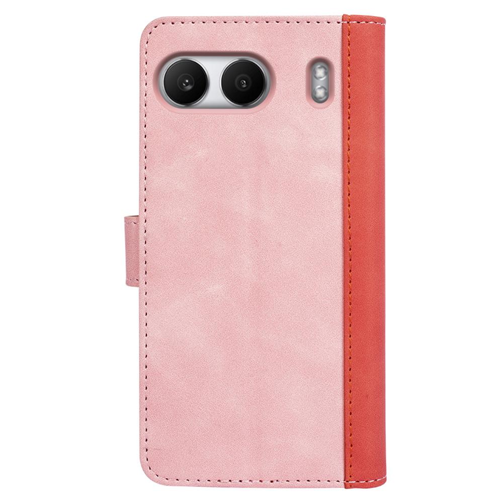 For OnePlus Nord 4 Wallet Case Leather Phone Cover Splicing Color