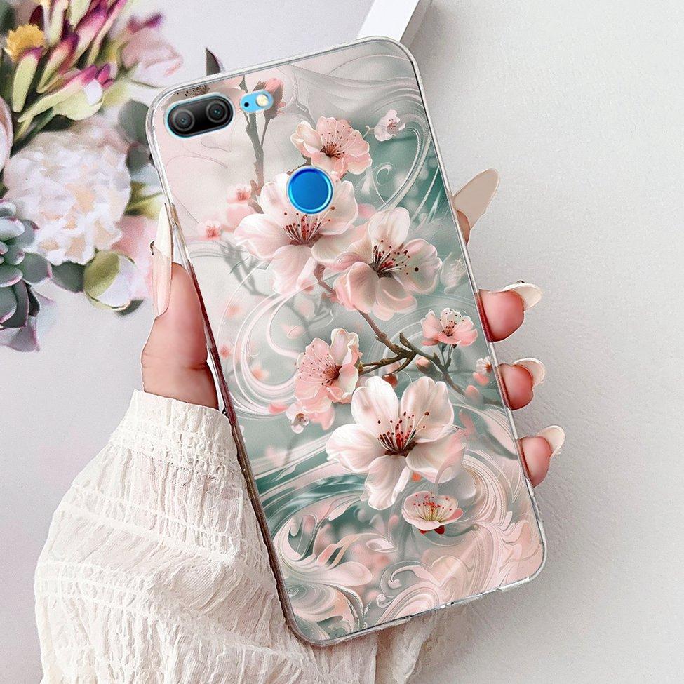 Clear For Honor 9 Lite Case Cute Cat Fashion Flowers Funny Painted Back Cover For Honor 9Lite Phone Case LLD-L21 LLD-L31 LLD-L11