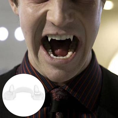 1 Box Delicate Exquisite Environmentally Friendly Zombie Fangs Retractable for Halloween
